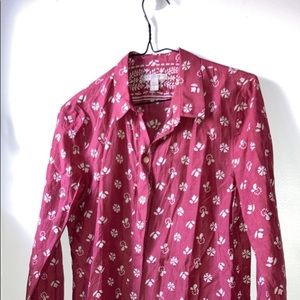 Chemisier rouge Burberry authentique